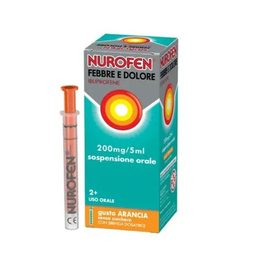 NUROFEN FEBBRE E DOLORE 200MG/5ML SOSPENSIONE ORALE GUSTO ARANCIA 100ML