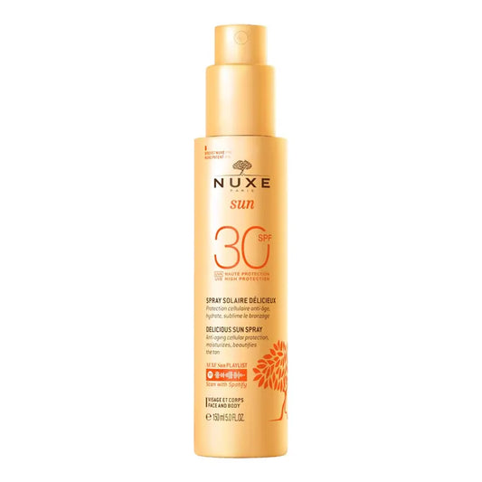 NUXE SUN LATTE SPRAY SOLARE DELIZIOSO ALTA PROTEZIONE SPF30 PER VISO E CORPO 150ML