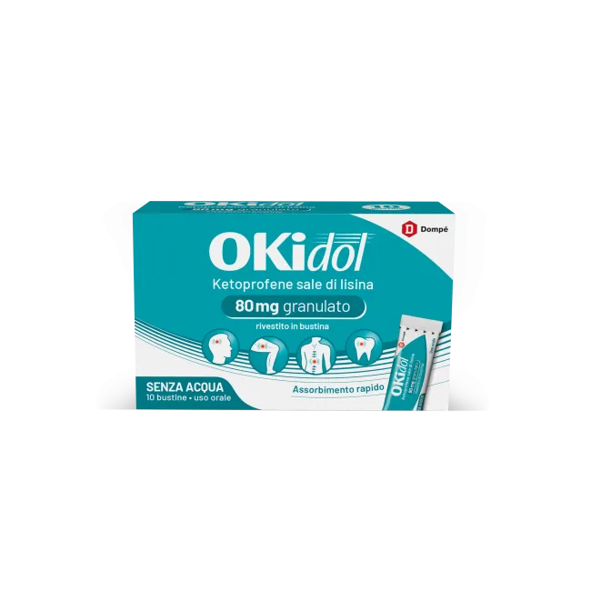 OKIDOL 80MG ANTINFIAMMATORIO 10 BUSTINE OROSOLUBILI