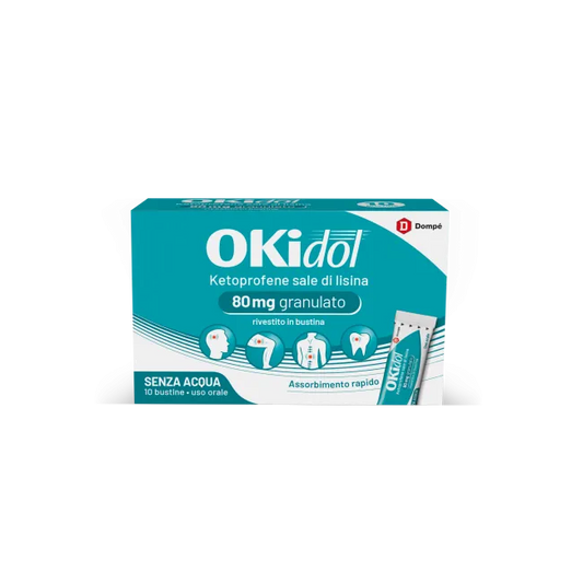 OKIDOL 80MG ANTINFIAMMATORIO 10 BUSTINE OROSOLUBILI