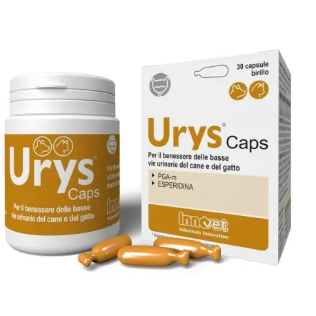 URYS CAPS 30 CAPSULE BIRILLO PER IL BENESSERE DELLE BASSE VIE URINARIE DEL CANE E DEL GATTO