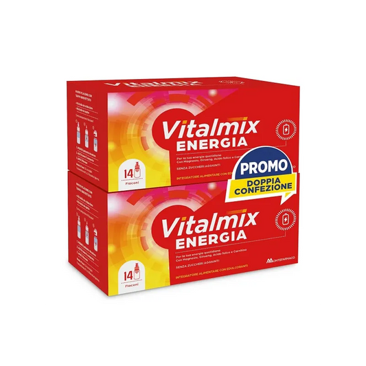 VITALMIX ENERGIA 1+1 CONFEZIONE RISPARMIO INTEGRATORE ANTISTRESS 28 FLACONCINI