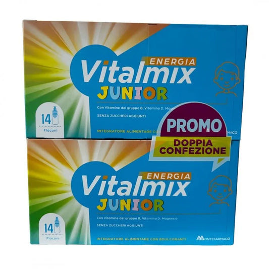 VITALMIX JUNIOR 1+1 CONFEZIONE RISPARMIO INTEGRATORE ANTISTRESS 28 FLACONCINI