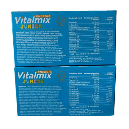 VITALMIX JUNIOR 1+1 CONFEZIONE RISPARMIO INTEGRATORE ANTISTRESS 28 FLACONCINI